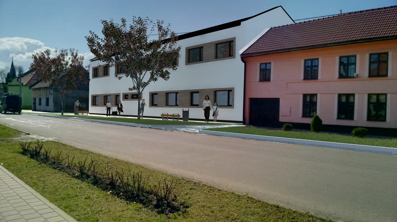 Novostavba polyfunkčního objektu - Zborovice