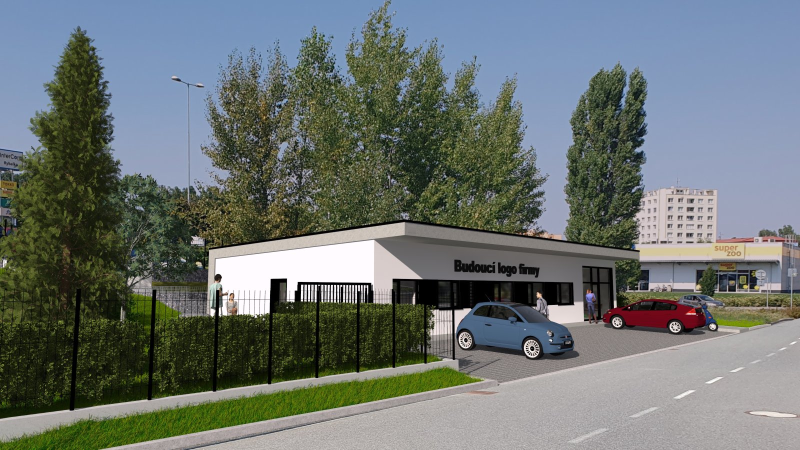 Novostavba polyfunkčního objektu - Kroměříž